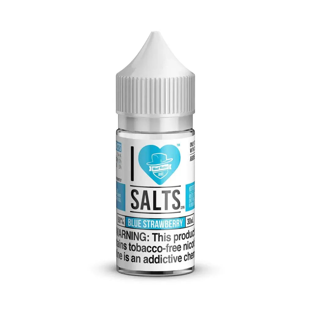 I Love Salts Blue Strawberry Ice 30ML nic salt bottle front view