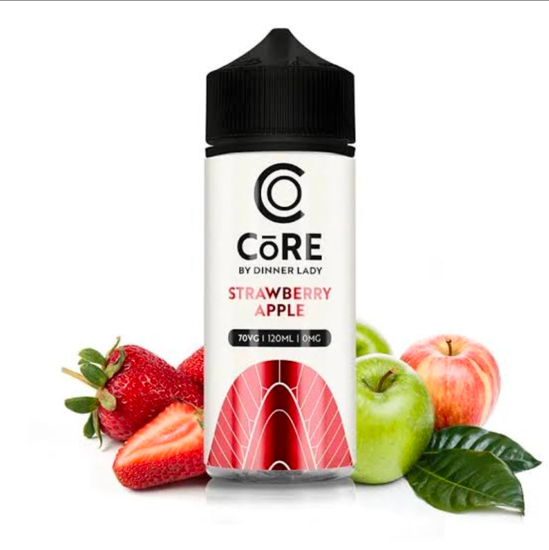 Dinner Lady Strawberry Apple 120ML vape juice bottle front view