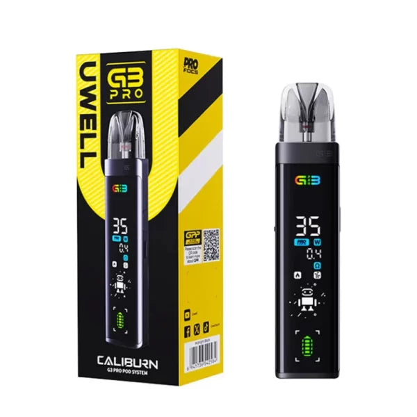 “Uwell Caliburn G3 Pro Pod Kit with Box – 1000mAh Adjustable Wattage Vape in India”