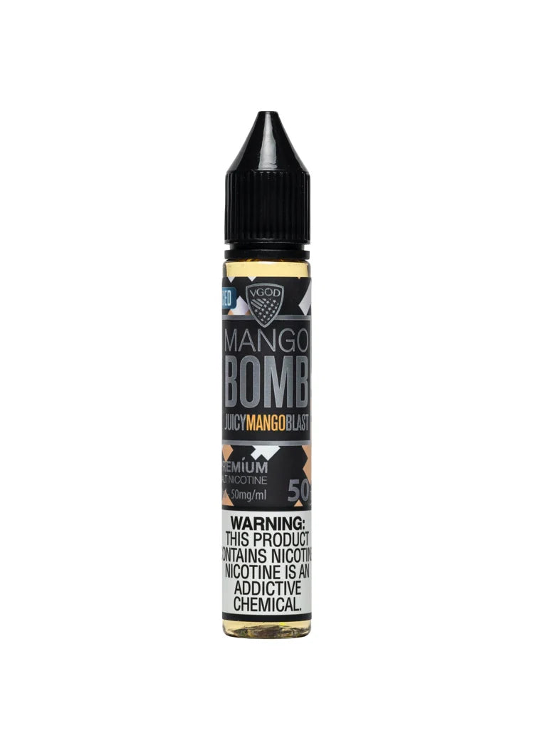 VGOD Iced Mango Bomb SaltNic 30ml bottle – Mango ice nic salt for pod vapes
