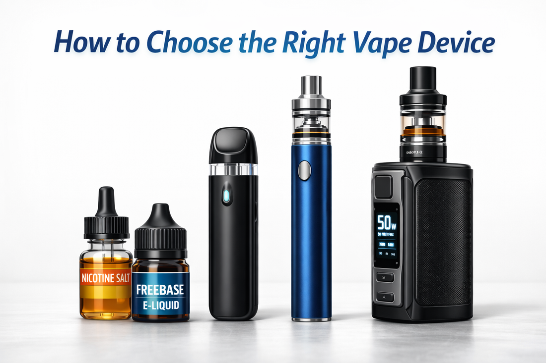 Comparison of pod system, vape pen, and box mod to help beginners choose the right vape device