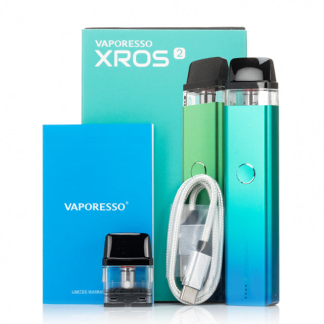 "Vaporesso XROS 2 Pod Kit with pods and USB Type-C cable complete package"