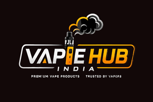 Vape Hub India official logo black and yellow premium vape store branding
