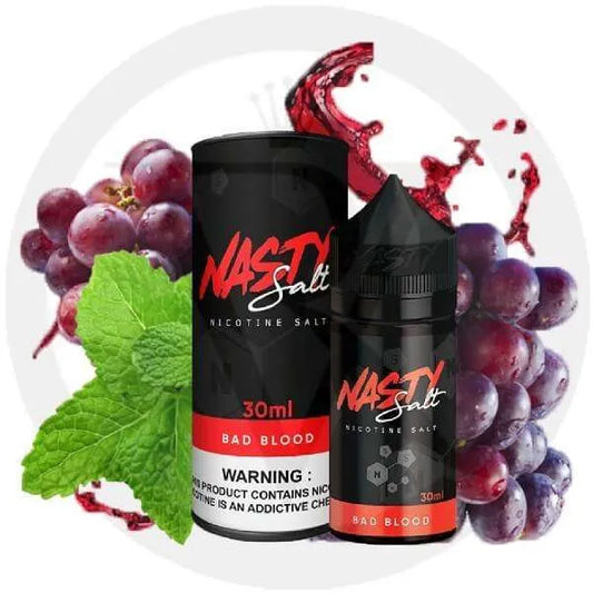 Nasty Bad Blood 30ML nic salt bottle front view