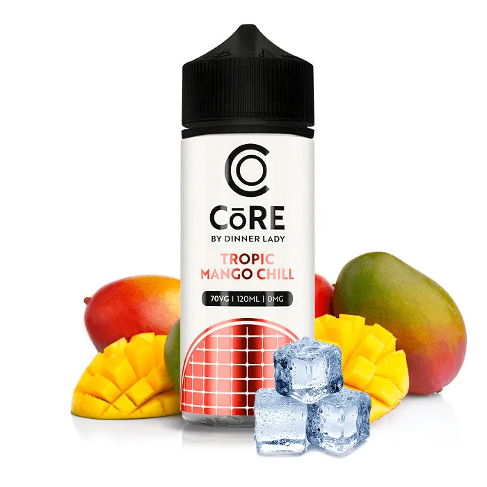 Dinner Lady Tropic Mango Chill 120ML vape juice bottle front view