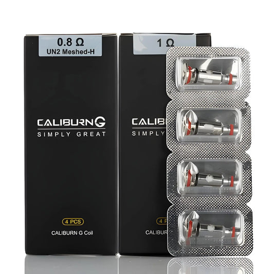 Uwell Caliburn G replacement coils pack of 4 front view