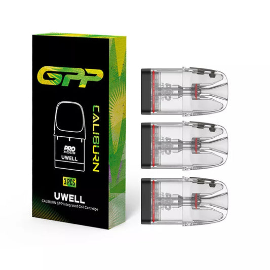 Uwell Caliburn GPP replacement pods pack of 3 front view