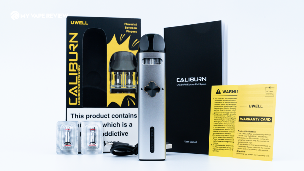 “Uwell Caliburn Explorer 32W Pod System with Box – Dual Chamber Vape Kit”