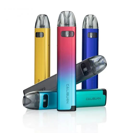 Uwell Caliburn A2S pod kit with inhale LED indicator front view