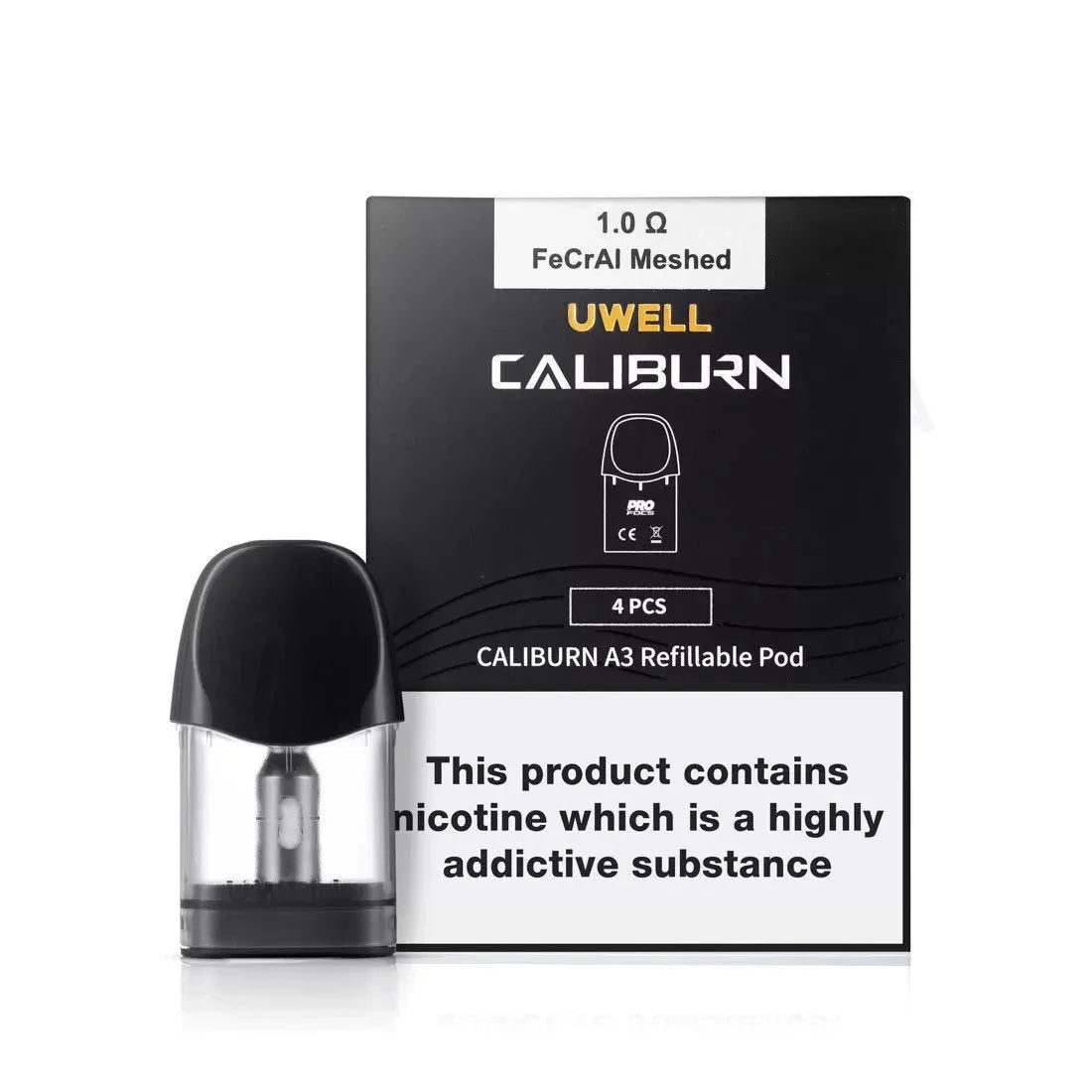 Uwell Caliburn A3 / AK3 Replacement Pods (Pack of 4) – 0.8Ω / 1.0Ω | Genuine Pods India